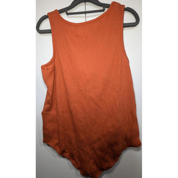 Harley Davison Women's Iron Bond Henley Bodysuit - Vintage Orange Size L - Picture 5 of 6